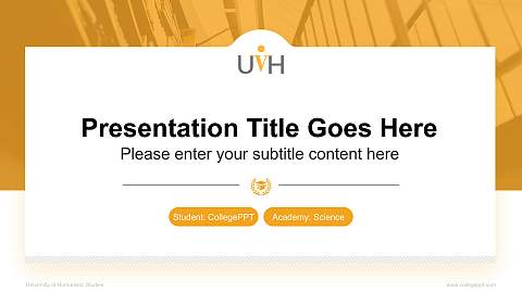 University of Humanistic Studies National Scholarship Defense PPT Template