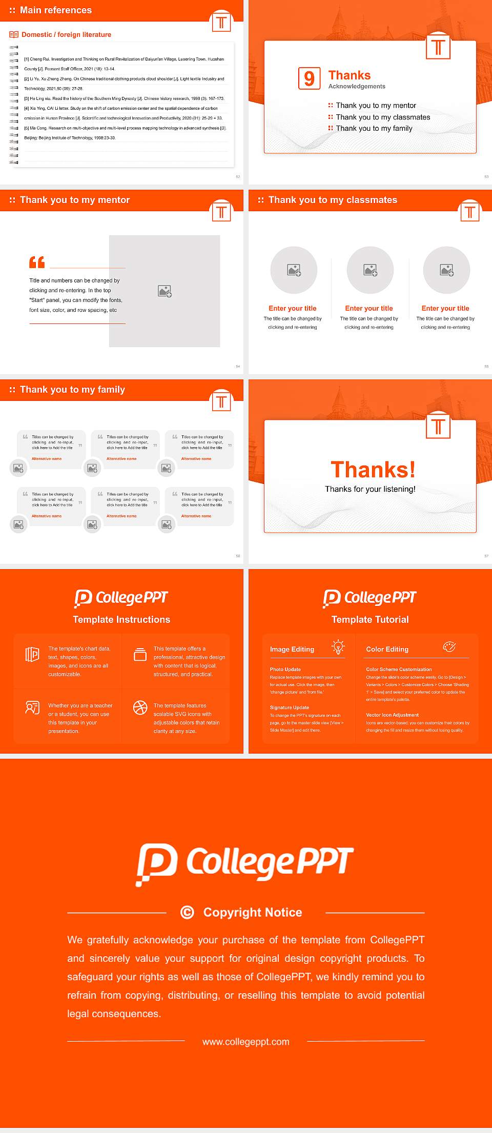 Torrens University Australia Graduation Thesis Defense PPT Template4:3 ratio PPT effect preview image7