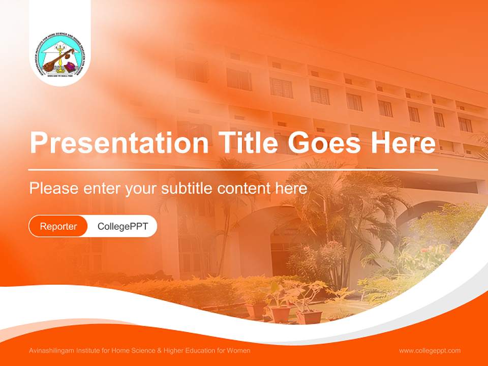 Avinashilingam Institute for Home Science & Higher Education for Women Lecture Sharing and Networking Event PPT Template4:3 ratio PPT effect preview image4