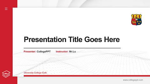 University College Cork Thesis Proposal/Graduation Defense PPT Template