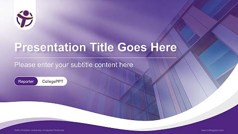 VIAA Christian University of Applied Sciences Lecture Sharing and Networking Event PPT Template