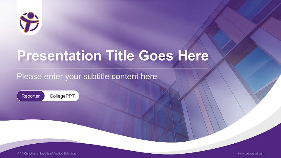 VIAA Christian University of Applied Sciences Lecture Sharing and Networking Event PPT Template16:9 ratio PPT effect preview image