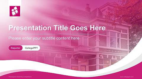Theological University of Apeldoorn Lecture Sharing and Networking Event PPT Template