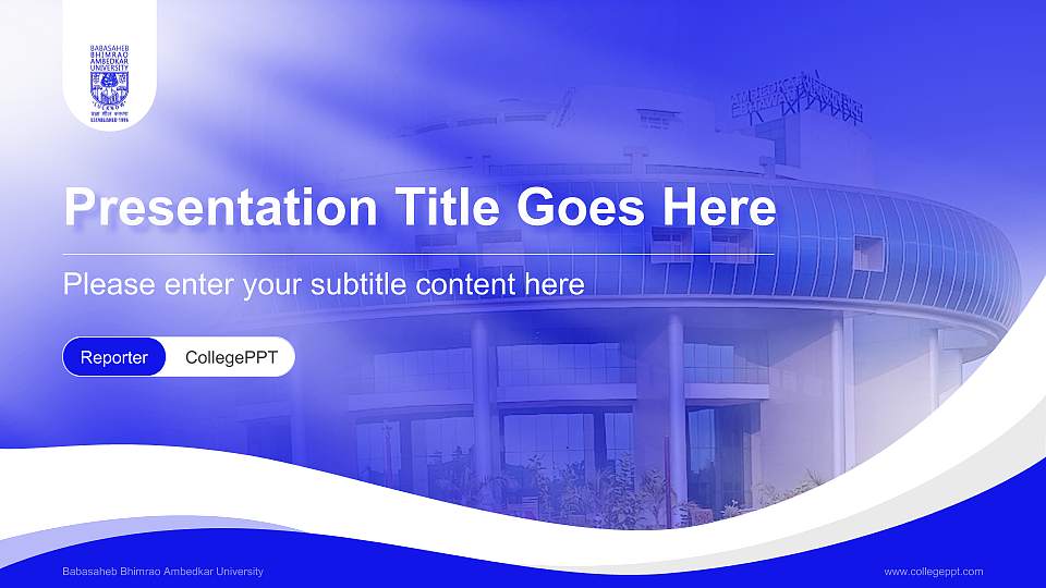 Babasaheb Bhimrao Ambedkar University Lecture Sharing and Networking Event PPT Template16:9 ratio PPT effect preview image