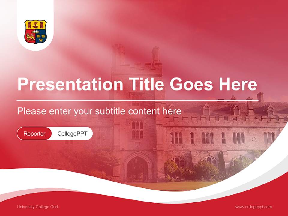 University College Cork Lecture Sharing and Networking Event PPT Template4:3 ratio PPT effect preview image4