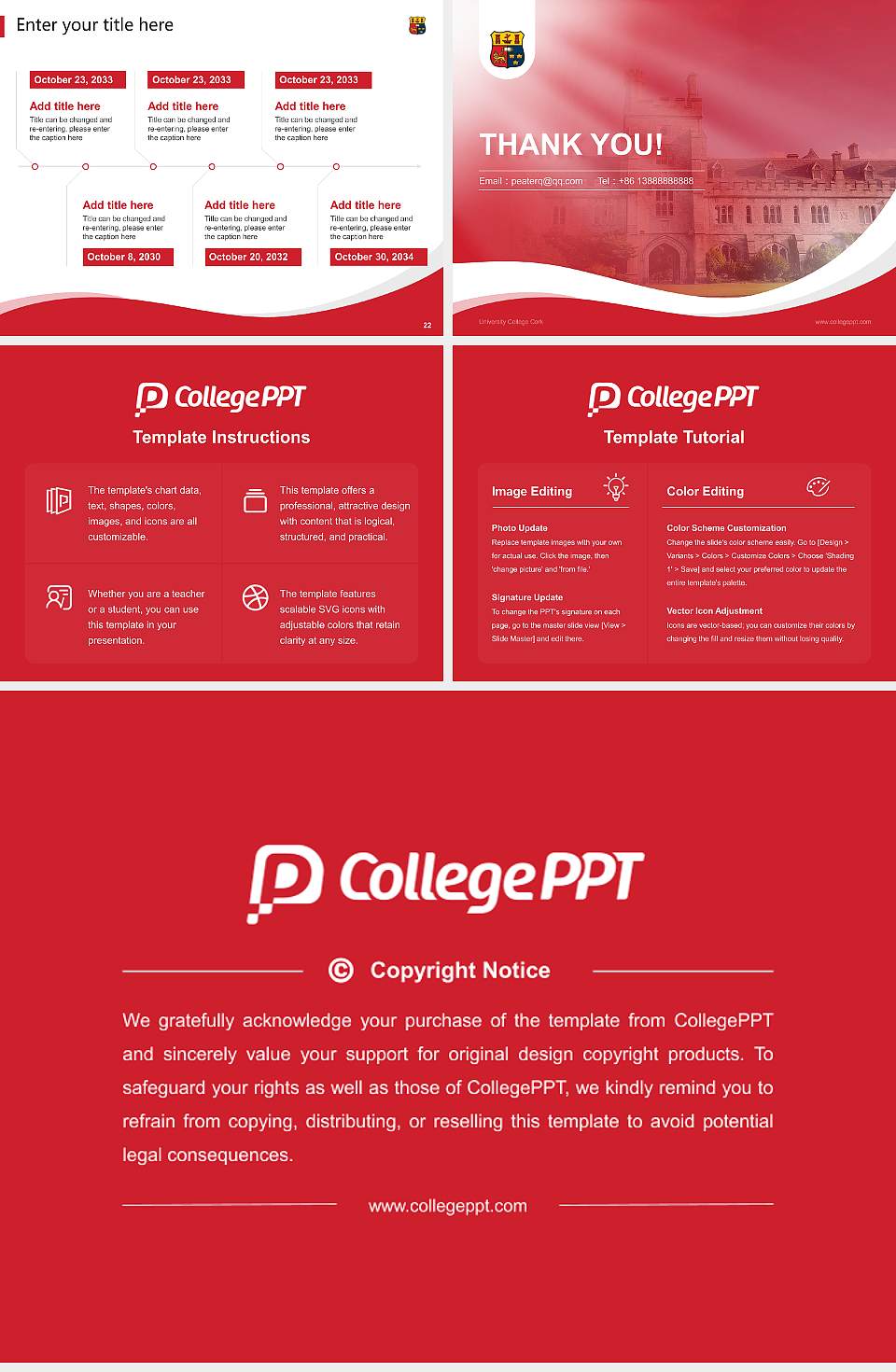 University College Cork Lecture Sharing and Networking Event PPT Template4:3 ratio PPT effect preview image4