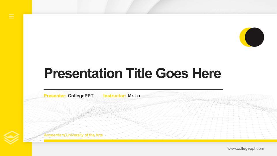 Amsterdam University of the Arts Thesis Proposal/Graduation Defense PPT Template16:9 ratio PPT effect preview image