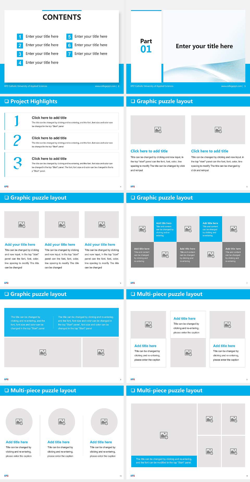 KPZ Catholic University of Applied Sciences General Purpose PPT Template4:3 ratio PPT effect preview image2