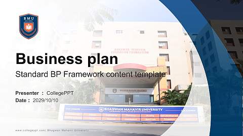 Bhagwan Mahavir University Competition/Entrepreneurship Contest PPT Template