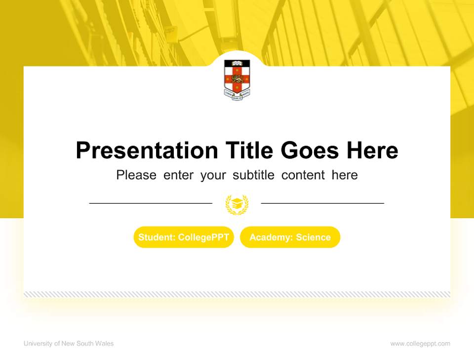 University of New South Wales National Scholarship Defense PPT Template4:3 ratio PPT effect preview image4