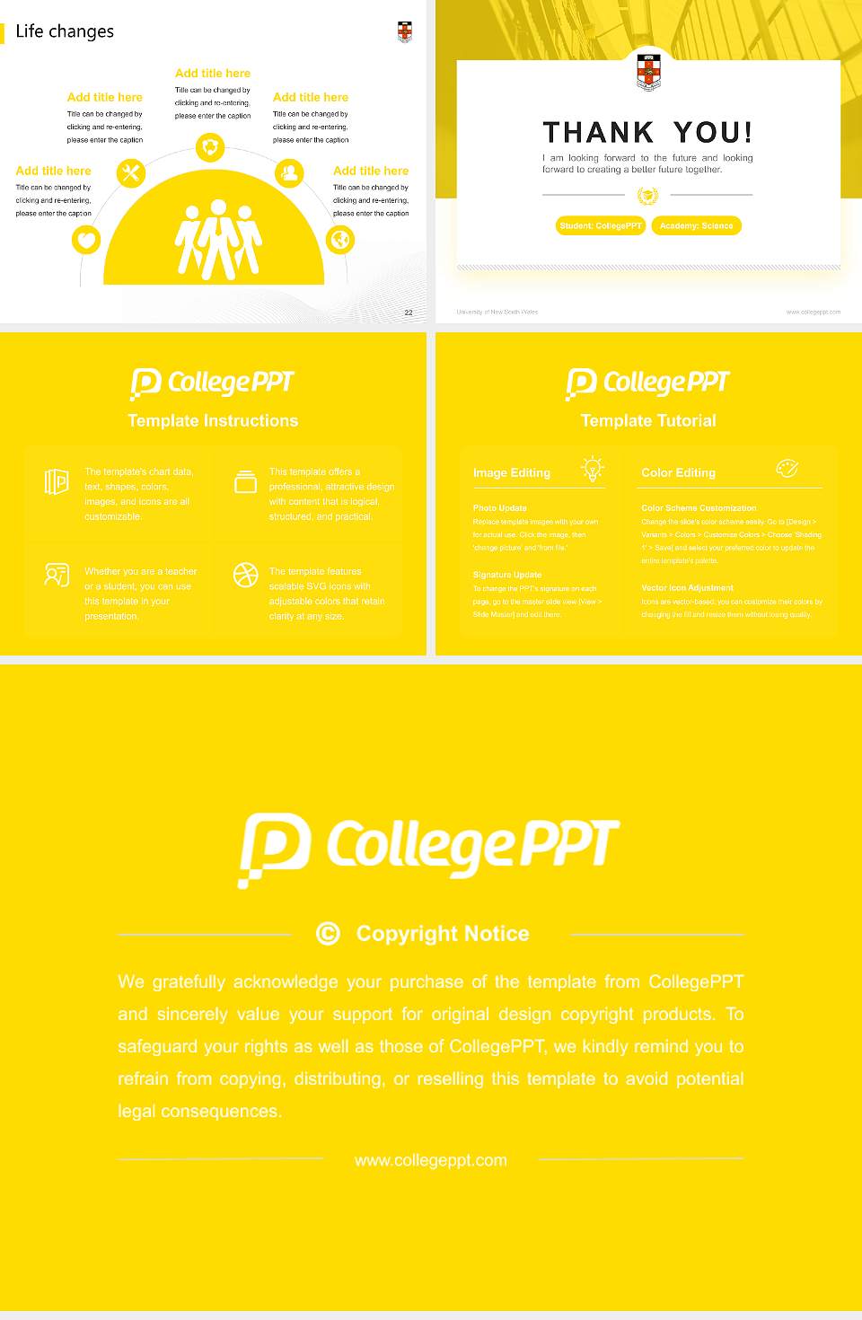 University of New South Wales National Scholarship Defense PPT Template4:3 ratio PPT effect preview image4
