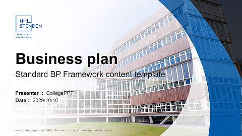 NHL Stenden University of Applied Sciences Competition/Entrepreneurship Contest PPT Template