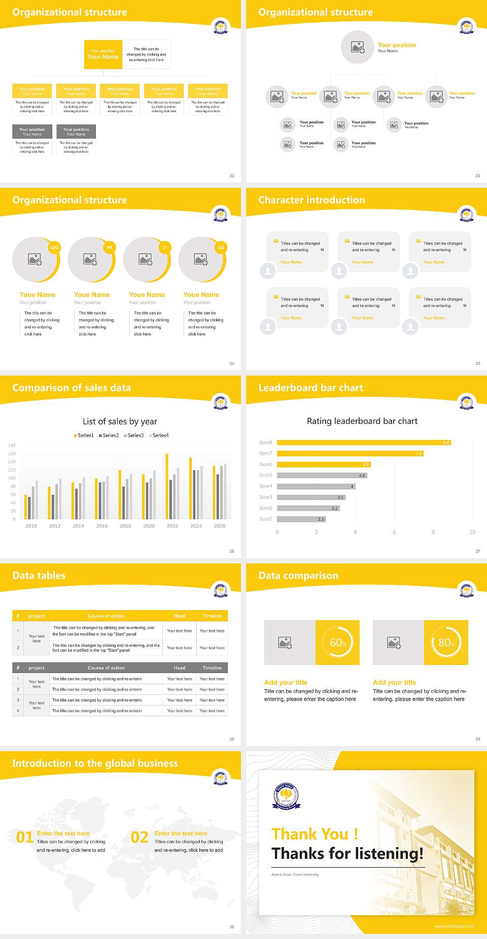 Assam Down Town University Academic Presentation/Research Findings Report PPT Template4:3 ratio PPT effect preview image4