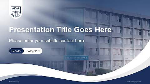 Akal University Lecture Sharing and Networking Event PPT Template