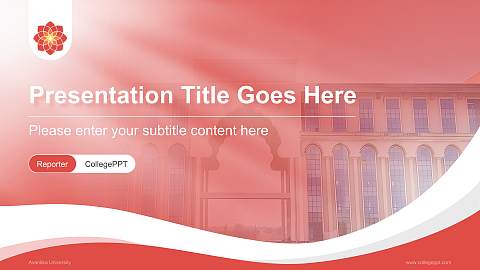 Avantika University Lecture Sharing and Networking Event PPT Template