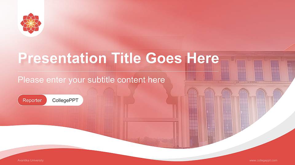 Avantika University Lecture Sharing and Networking Event PPT Template16:9 ratio PPT effect preview image