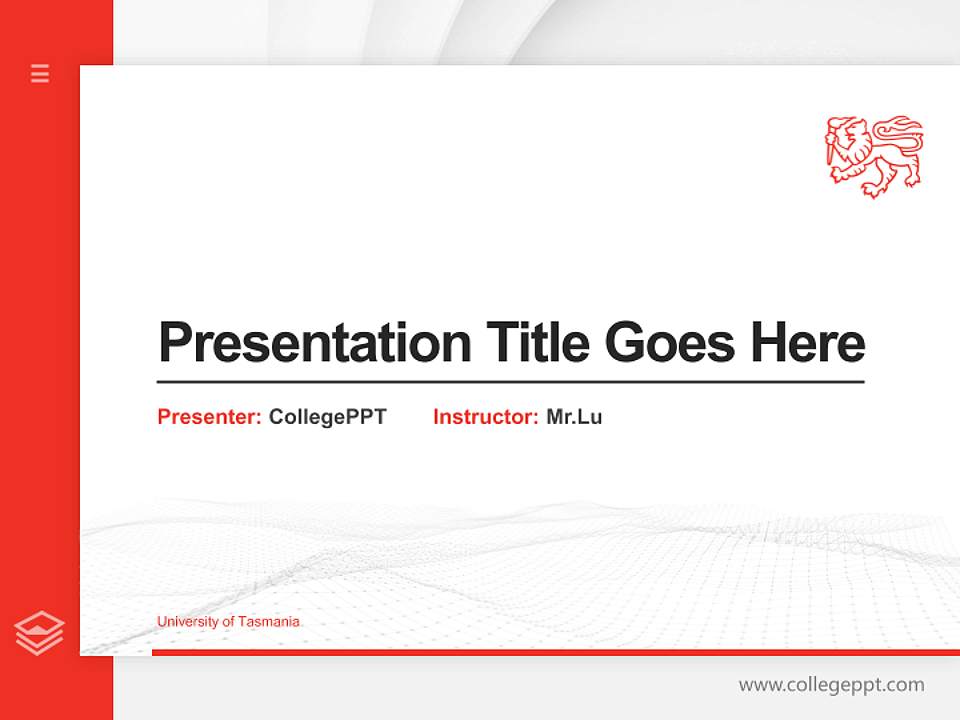 University of Tasmania Thesis Proposal/Graduation Defense PPT Template4:3 ratio PPT effect preview image5