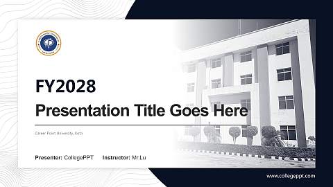 Career Point University, Kota Academic Presentation/Research Findings Report PPT Template