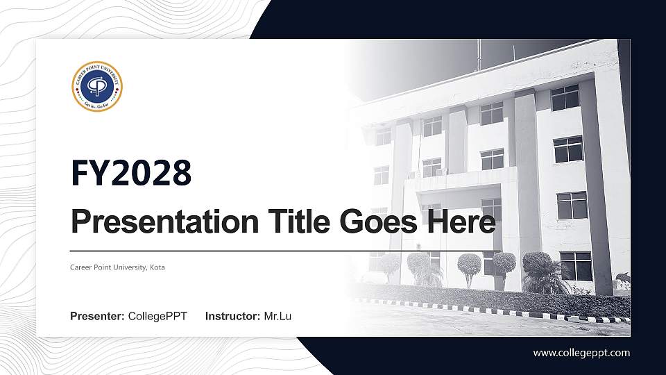 Career Point University, Kota Academic Presentation/Research Findings Report PPT Template16:9 ratio PPT effect preview image