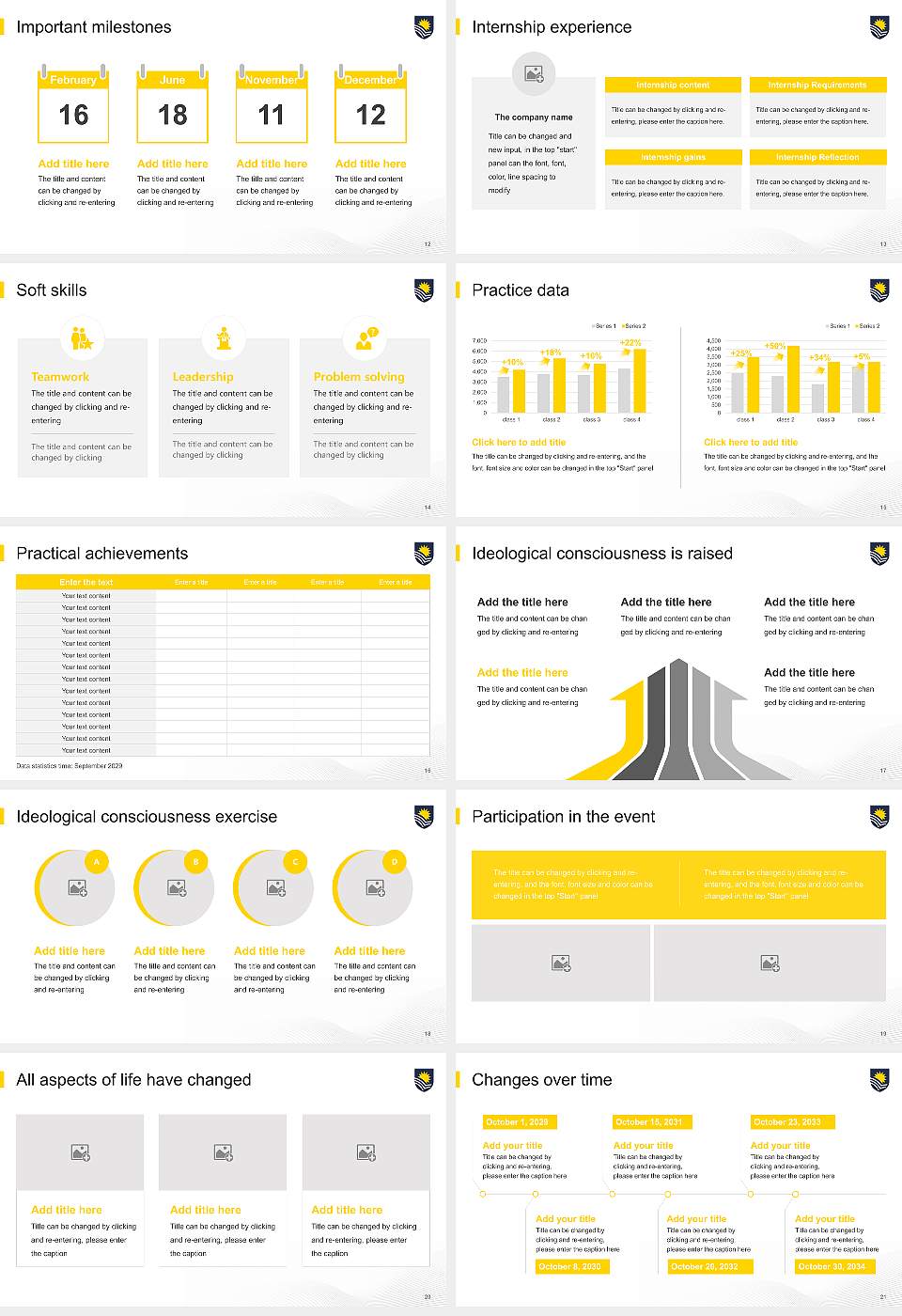 Flinders University National Scholarship Defense PPT Template16:9 ratio PPT effect preview image3