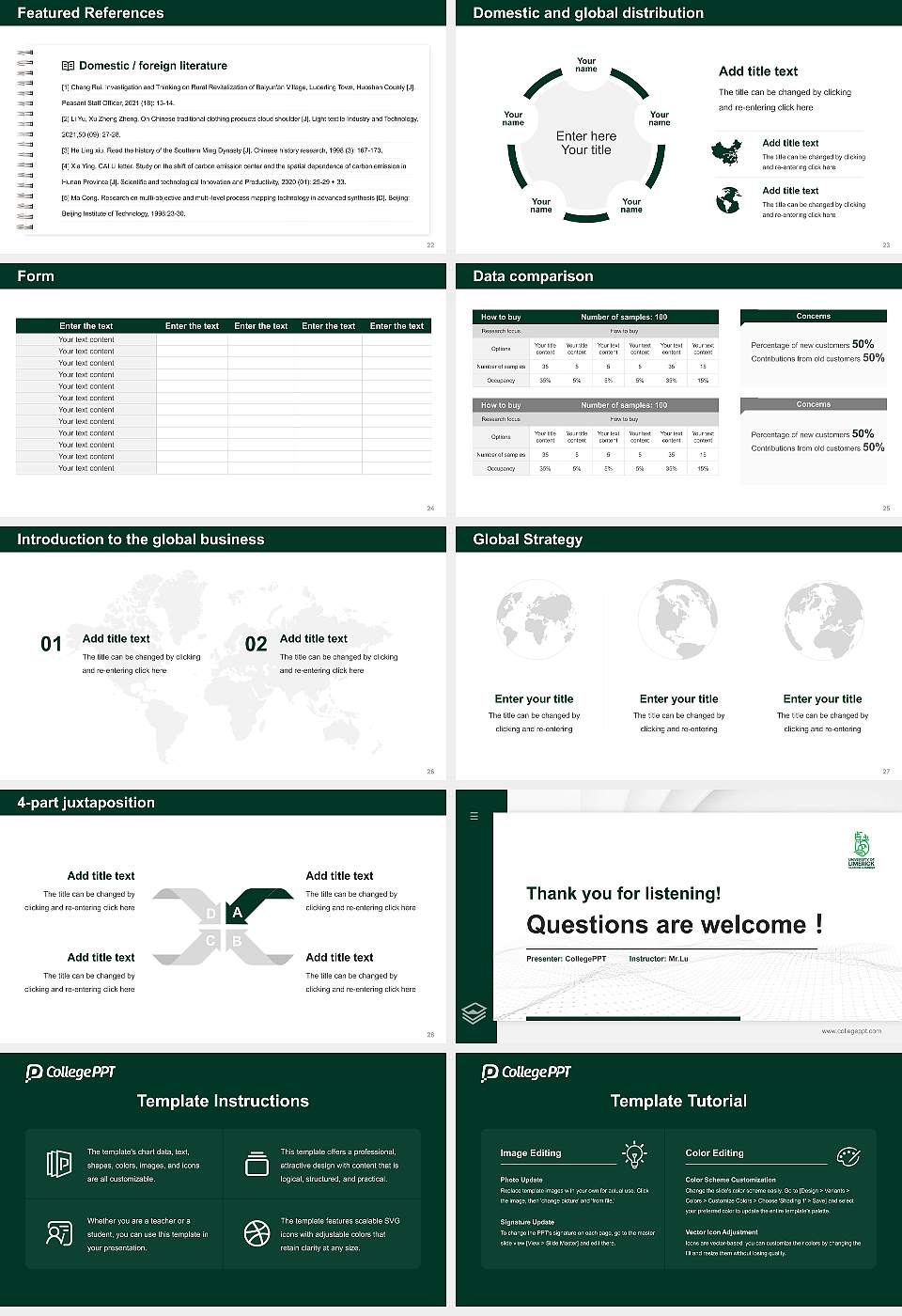 University of Limerick Thesis Proposal/Graduation Defense PPT Template16:9 ratio PPT effect preview image4