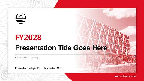 Manukau Institute of Technology Academic Presentation/Research Findings Report PPT Template