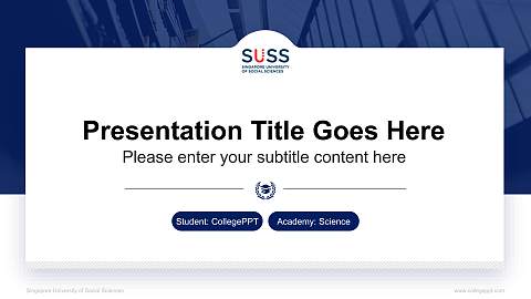 Singapore University of Social Sciences National Scholarship Defense PPT Template