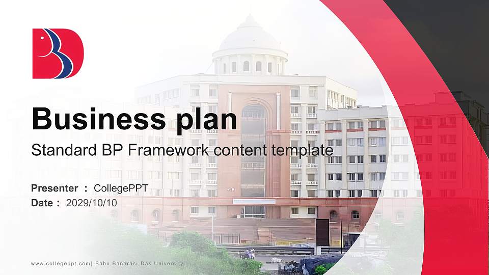 Babu Banarasi Das University Competition/Entrepreneurship Contest PPT Template16:9 ratio PPT effect preview image