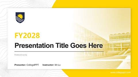 Flinders University Academic Presentation/Research Findings Report PPT Template