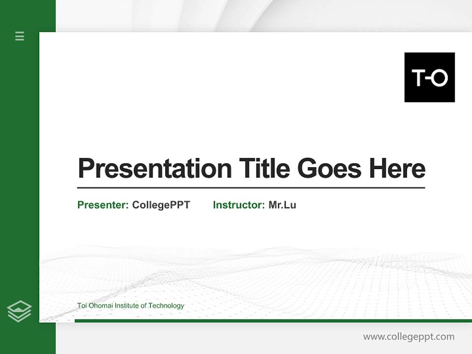 Toi Ohomai Institute of Technology Thesis Proposal/Graduation Defense PPT Template4:3 ratio PPT effect preview image5