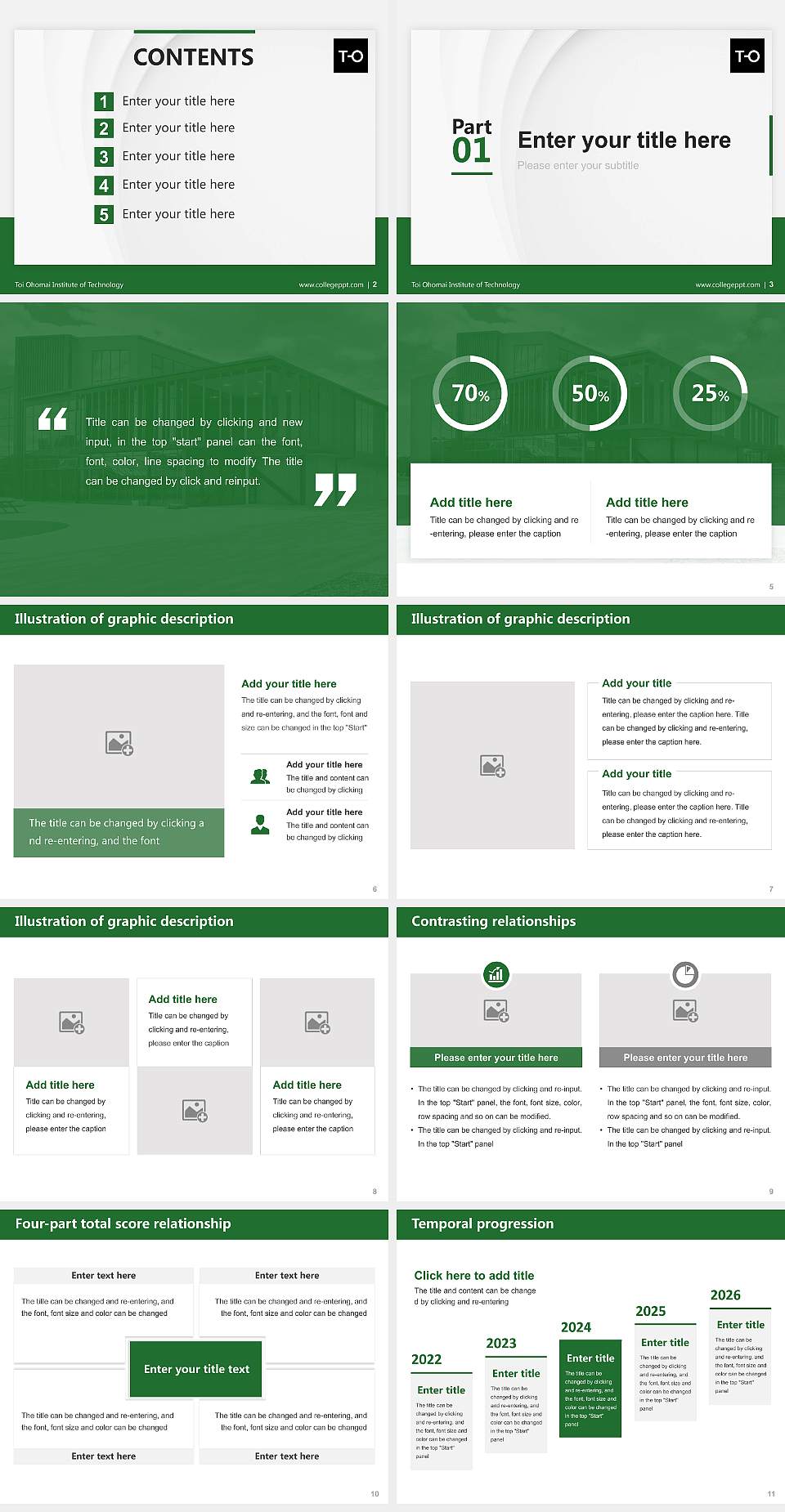 Toi Ohomai Institute of Technology Thesis Proposal/Graduation Defense PPT Template4:3 ratio PPT effect preview image2