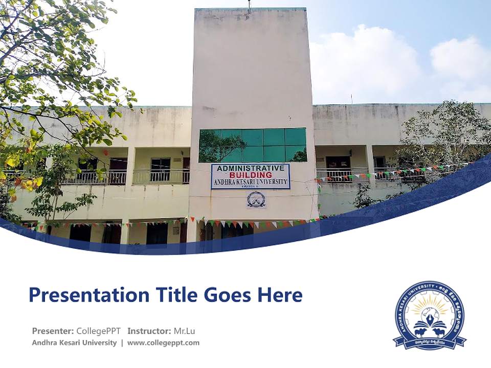 Andhra Kesari University Course/Courseware Creation PPT Template4:3 ratio PPT effect preview image5