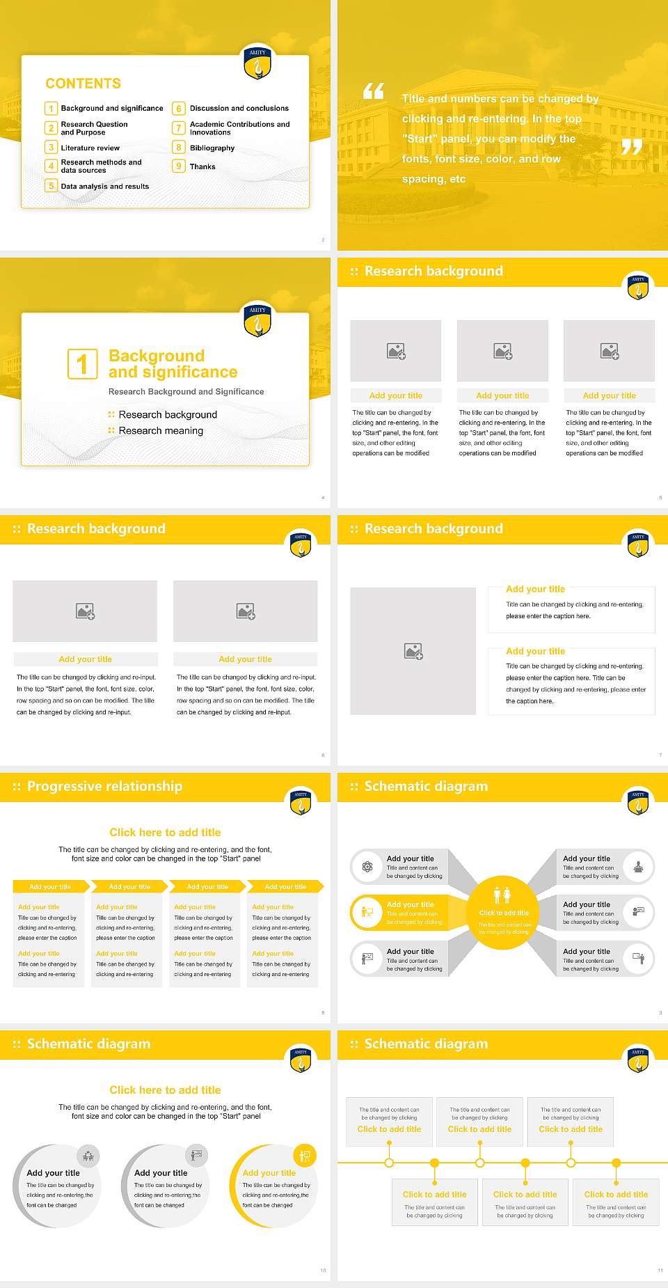 Amity University, Raipur Graduation Thesis Defense PPT Template4:3 ratio PPT effect preview image2
