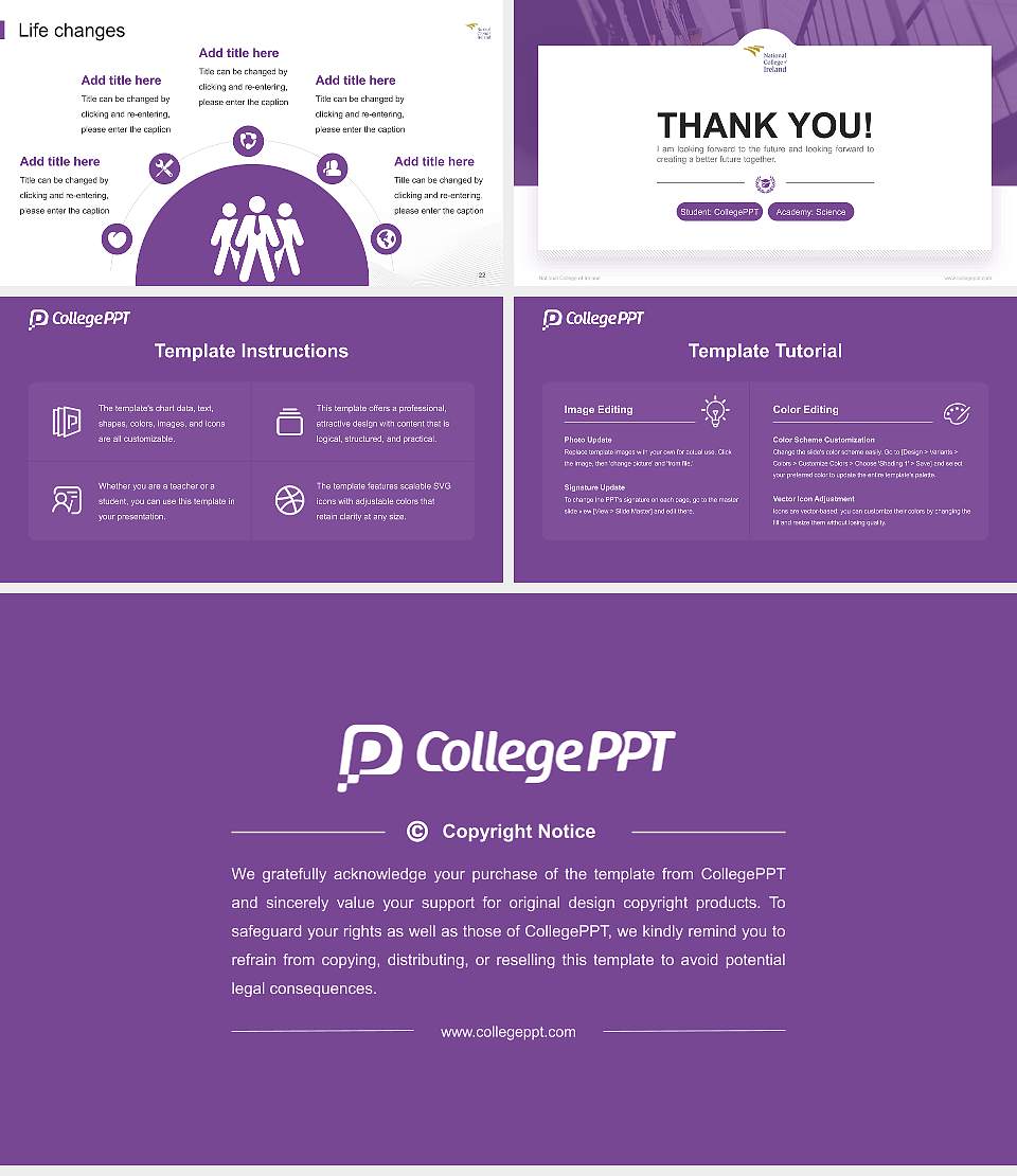 National College of Ireland National Scholarship Defense PPT Template16:9 ratio PPT effect preview image4