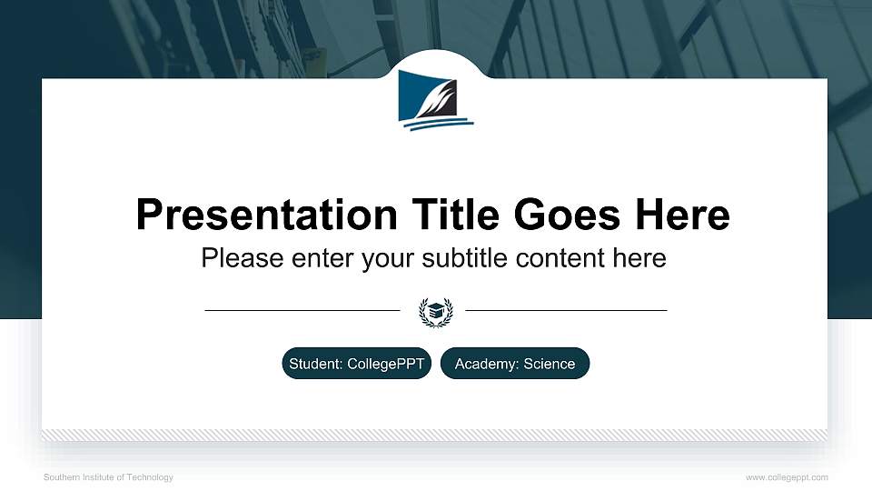 Southern Institute of Technology National Scholarship Defense PPT Template16:9 ratio PPT effect preview image1
