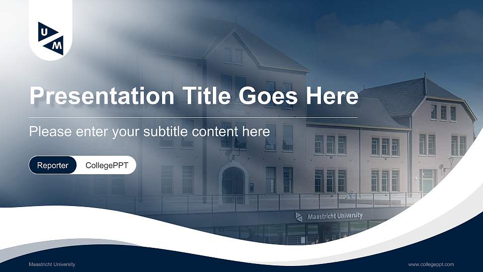 Maastricht University Lecture Sharing and Networking Event PPT Template16:9 ratio PPT effect preview image