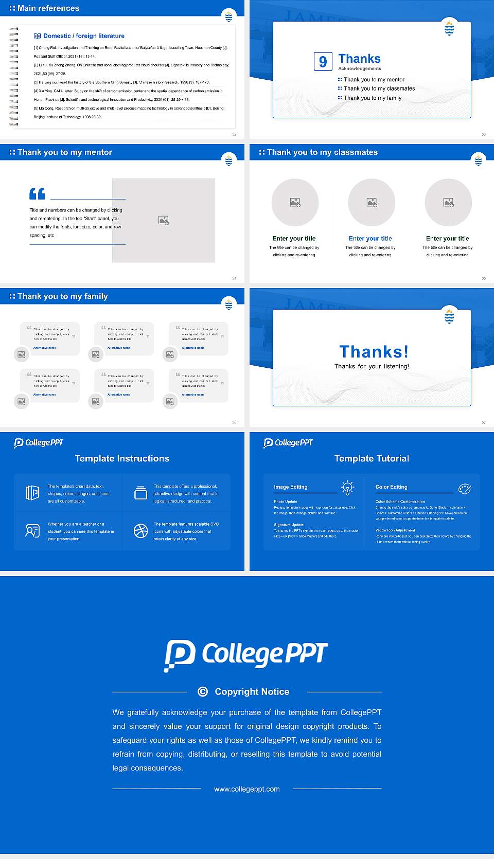 James Cook University Singapore Graduation Thesis Defense PPT Template16:9 ratio PPT effect preview image7