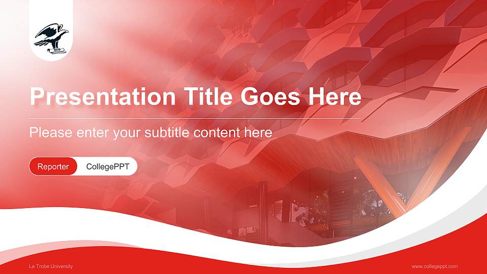 La Trobe University Lecture Sharing and Networking Event PPT Template16:9 ratio PPT effect preview image