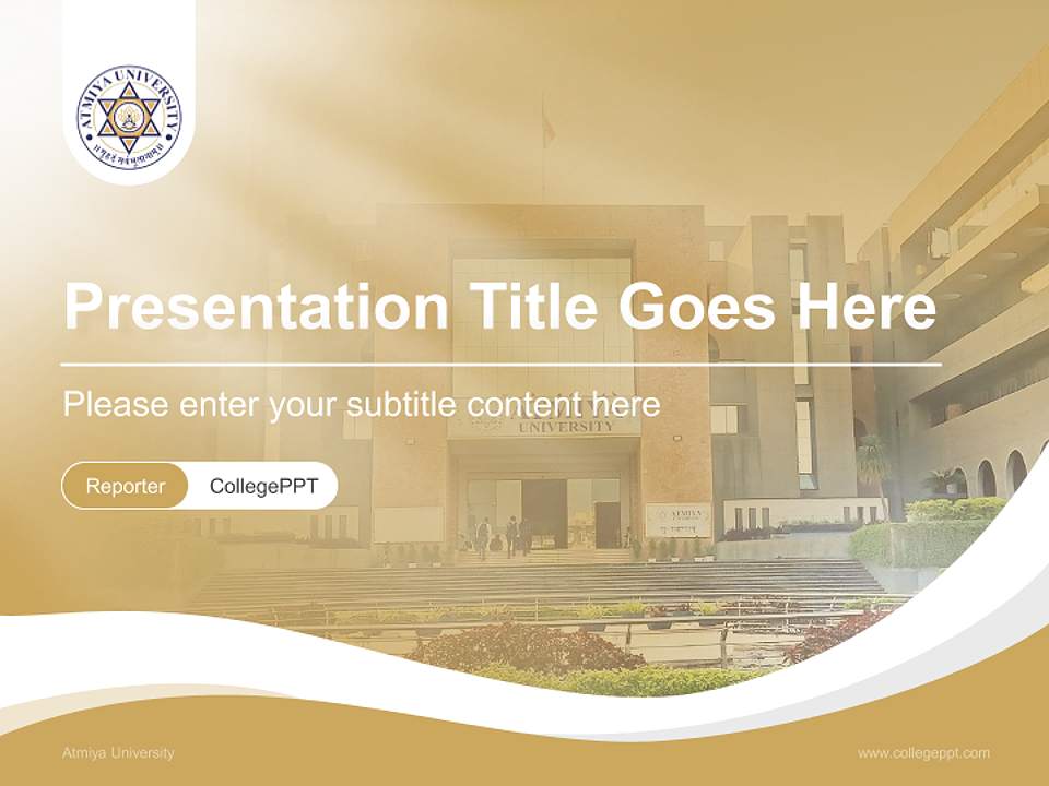 Atmiya University Lecture Sharing and Networking Event PPT Template4:3 ratio PPT effect preview image4