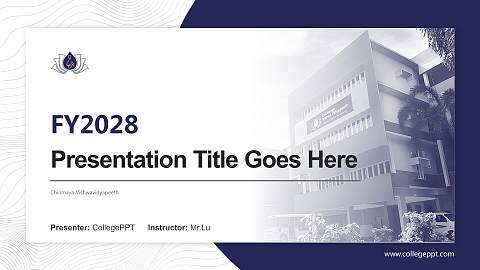 Chinmaya Vishwavidyapeeth Academic Presentation/Research Findings Report PPT Template