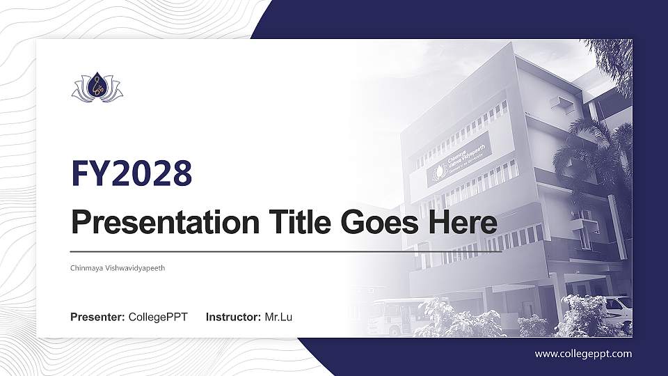 Chinmaya Vishwavidyapeeth Academic Presentation/Research Findings Report PPT Template16:9 ratio PPT effect preview image