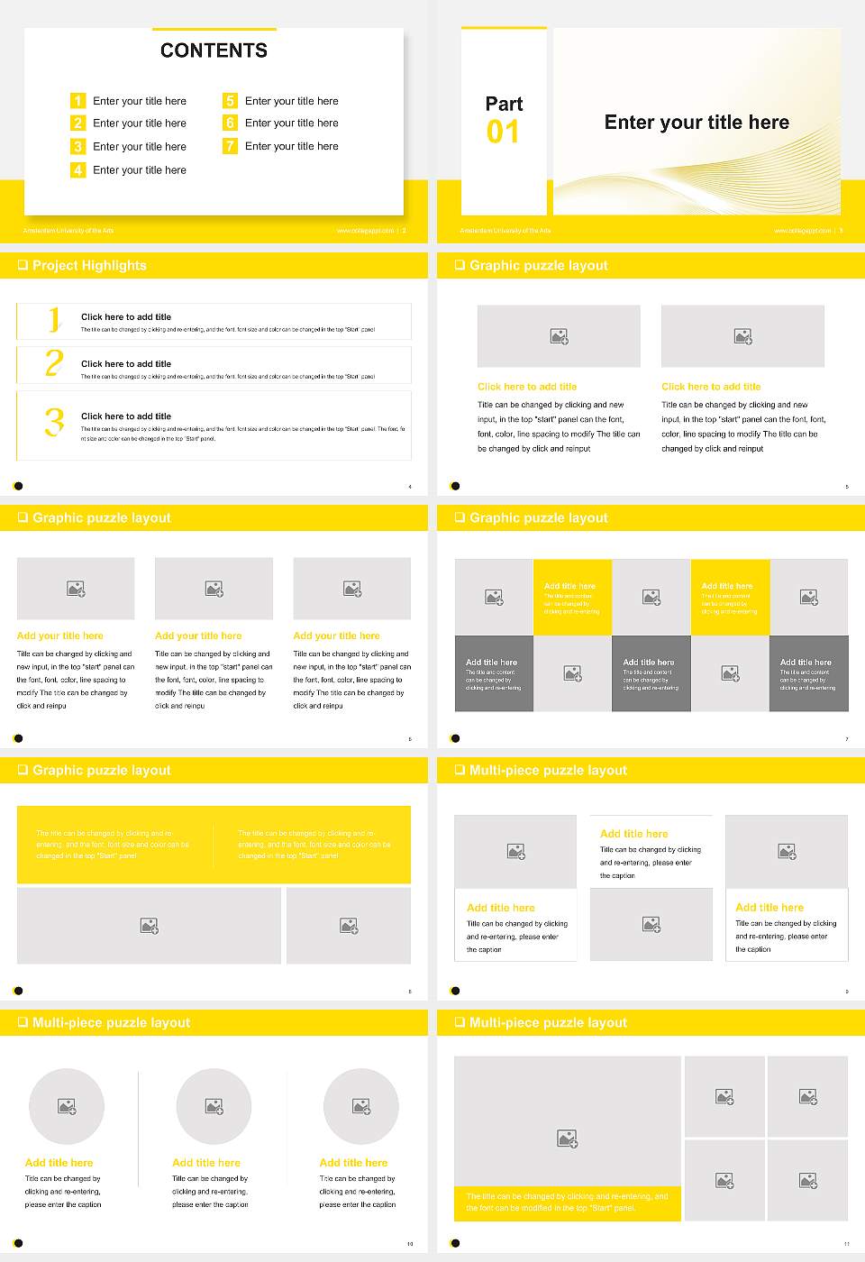 Amsterdam University of the Arts General Purpose PPT Template16:9 ratio PPT effect preview image2