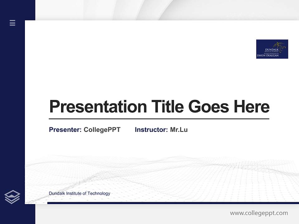Dundalk Institute of Technology Thesis Proposal/Graduation Defense PPT Template4:3 ratio PPT effect preview image5