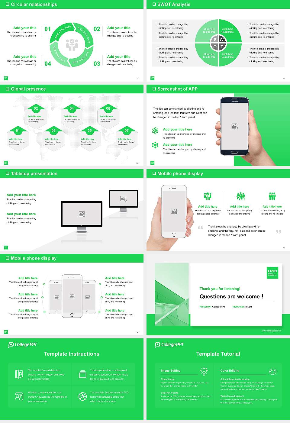 HAS University of Applied Sciences General Purpose PPT Template16:9 ratio PPT effect preview image5
