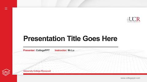 University College Roosevelt Thesis Proposal/Graduation Defense PPT Template