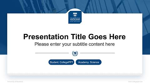 University of Auckland National Scholarship Defense PPT Template