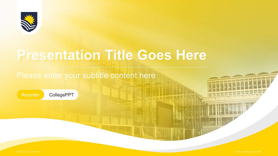 Flinders University Lecture Sharing and Networking Event PPT Template16:9 ratio PPT effect preview image