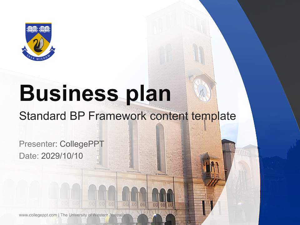 The University of Western Australia Competition/Entrepreneurship Contest PPT Template4:3 ratio PPT effect preview image9