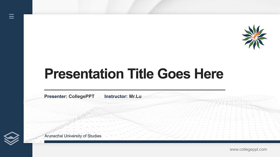 Arunachal University of Studies Thesis Proposal/Graduation Defense PPT Template16:9 ratio PPT effect preview image