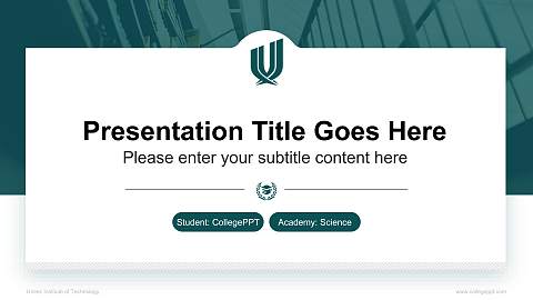 Unitec Institute of Technology National Scholarship Defense PPT Template